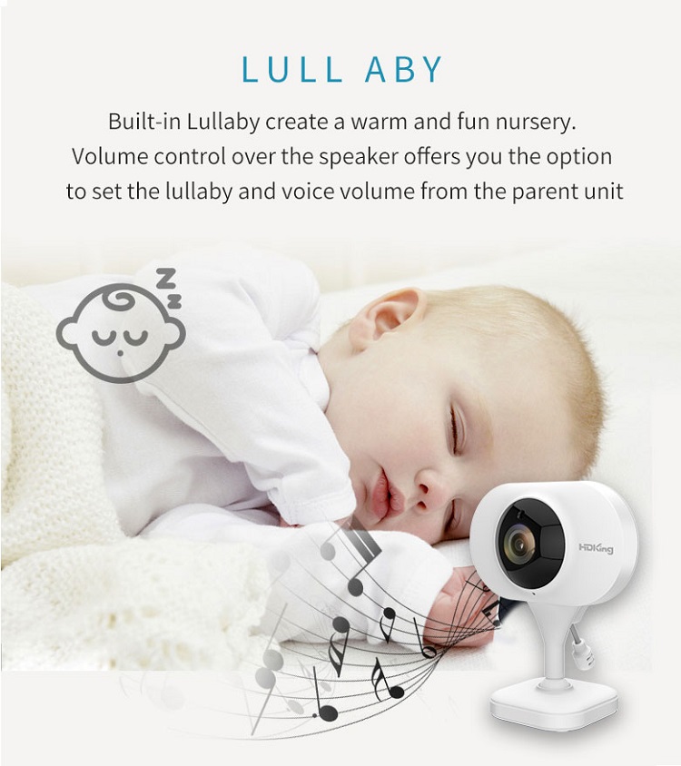 2.4 inch wireless baby monitor camera night vision temperature monitor